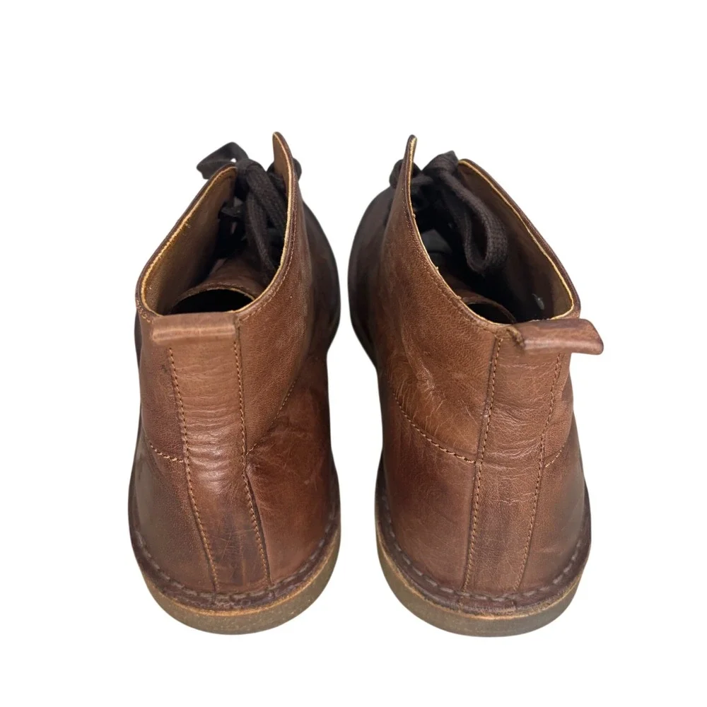Frye Mens Cognac Leather Chukka Boots Lace Up Ankle‎ 10.5 3480183-COG